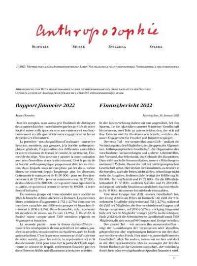Anthroposophie Schweiz – Februar 2023