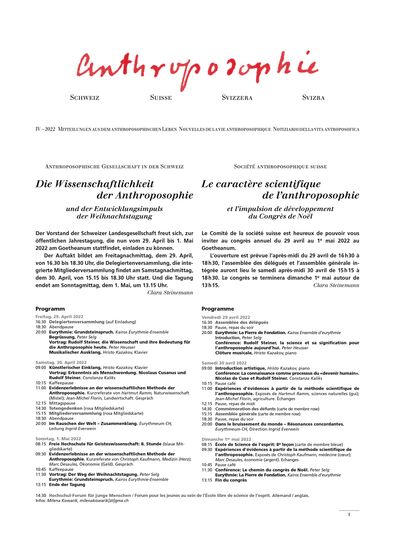 Anthroposophie Schweiz – April 2022