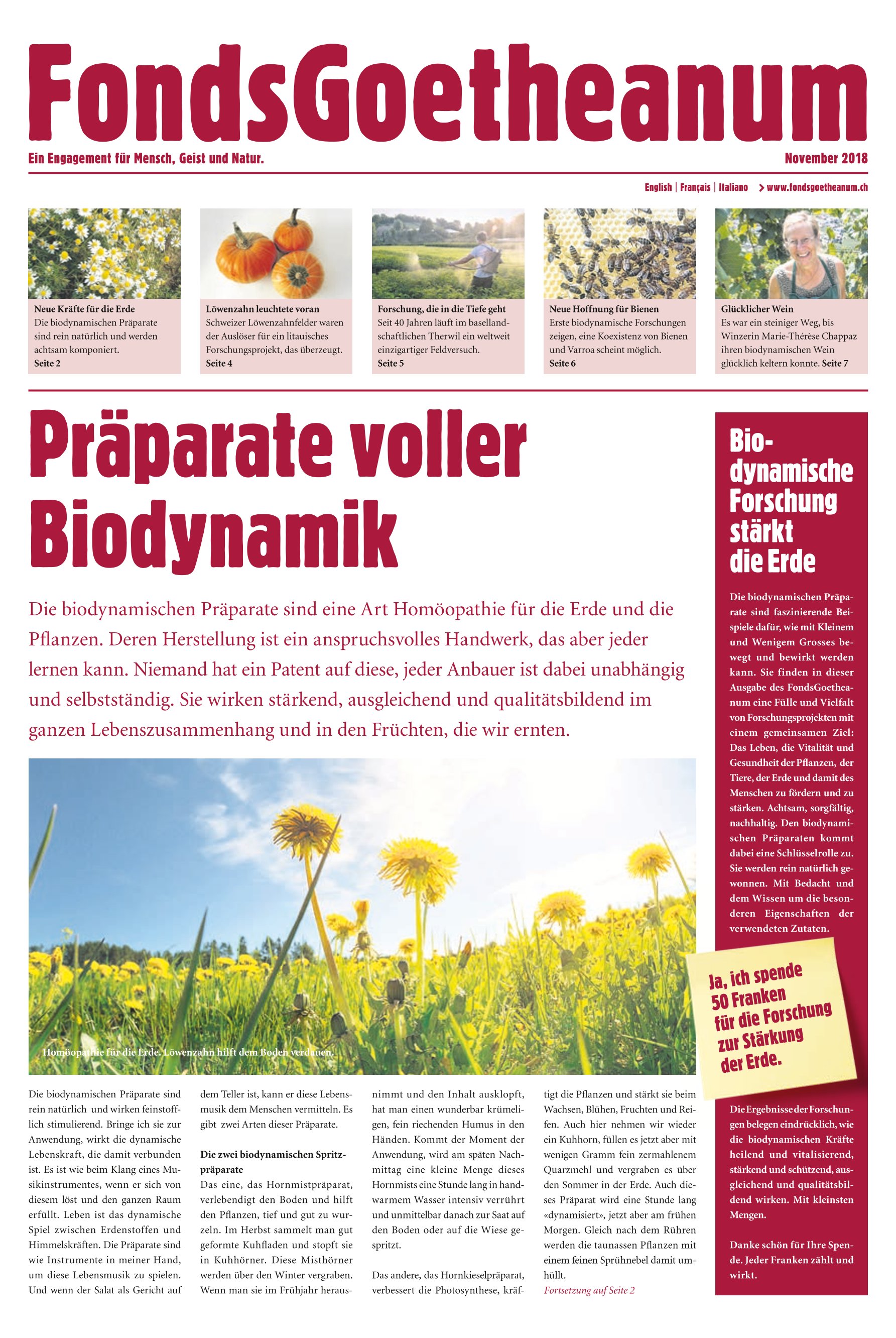 Des préparations regorgeant de biodynamie